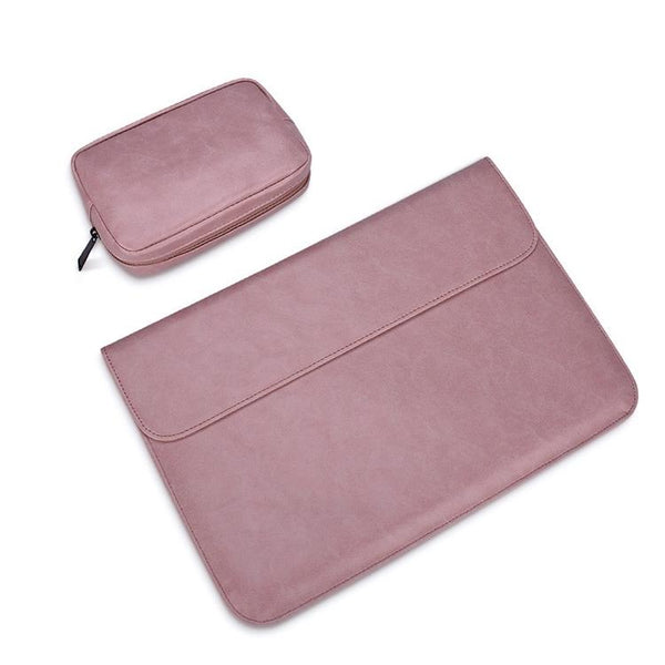 13.3 Inches 13.3 Inch Laptop Inner Bag With Magnetic Buckle And Small Pink Leather Laptop Cases & Bags