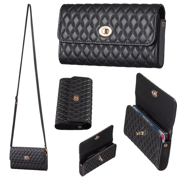 Horizontal Pu Crossbody Shoulder Bag Black Women's Bags & Handbags