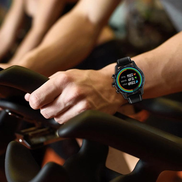 Smart Dual Display Analog Digital Call Watch Silver Steel Smart Watches