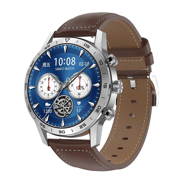 Smart Dual Display Analog Digital Call Watch Silver Steel Smart Watches