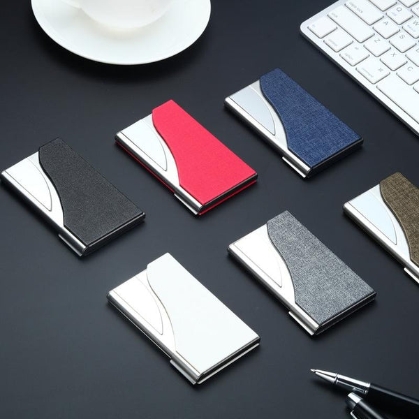 Stainless Steel Business Card Case Large Capacity Oracle Gray Business Card Holders