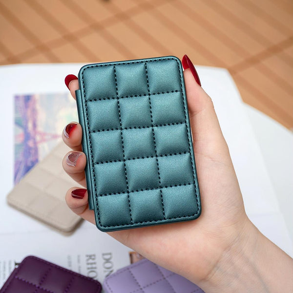 Grid Pattern Card Bag Sticker For Mobile Phones Green Cases Covers & Skins