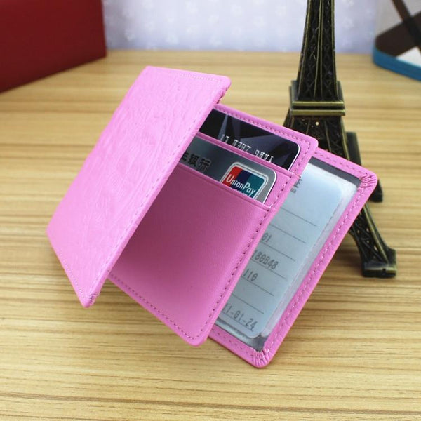 Universal Crocodile Pattern Driver License Cover With Card Slot Pink Wallets