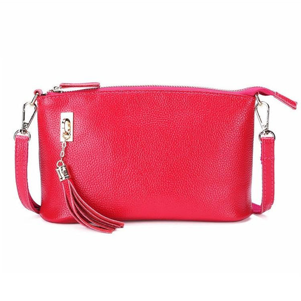 Fringed One Shoulder Bag For Women Large Capacity Casual Rose Red Women's Bags & Handbags