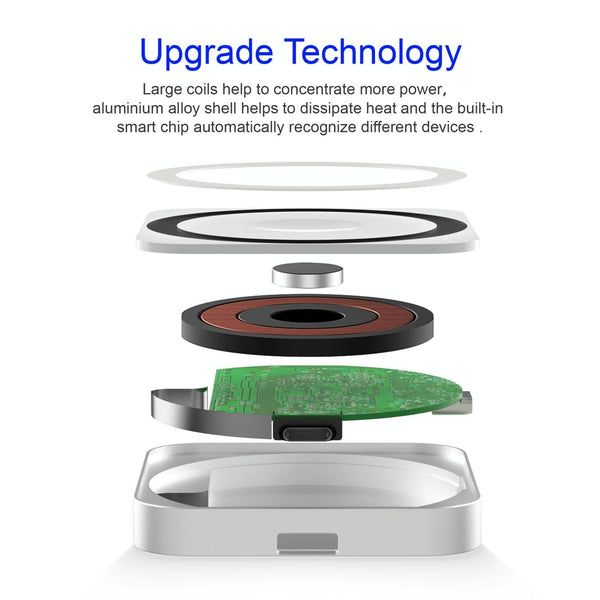 3 In 1 Wireless Charger For Iphone Airpods And Iwatch Silver Chargers & Cradles