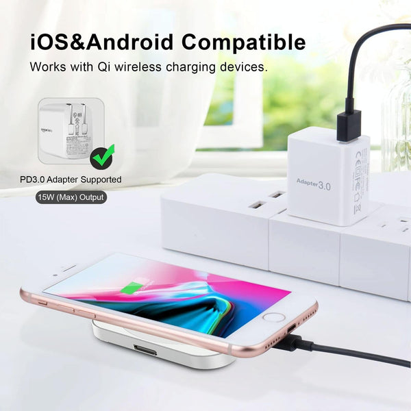 3 In 1 Wireless Charger For Iphone Airpods And Iwatch Silver Chargers & Cradles