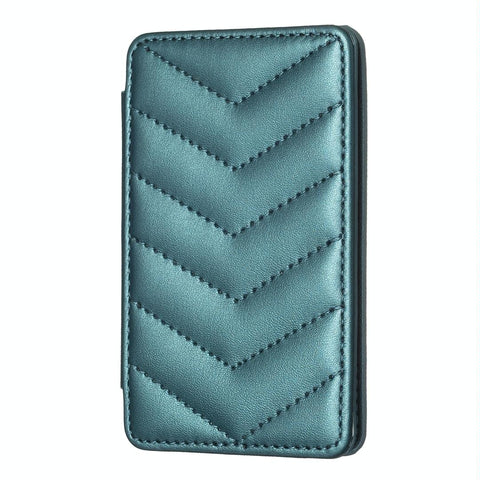 Wave Pattern Card Bag Back Sticker For Mobile Phones Green Cases Covers & Skins