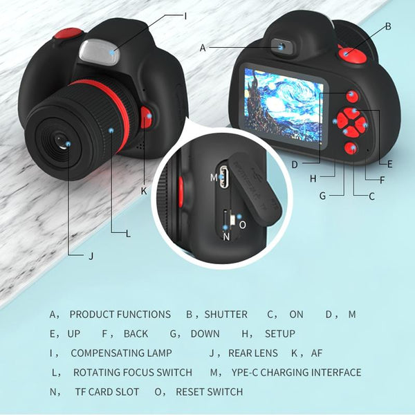 32Mp Children's Digital Sports Camera With 2.4 Screen Mini Size Digital Cameras