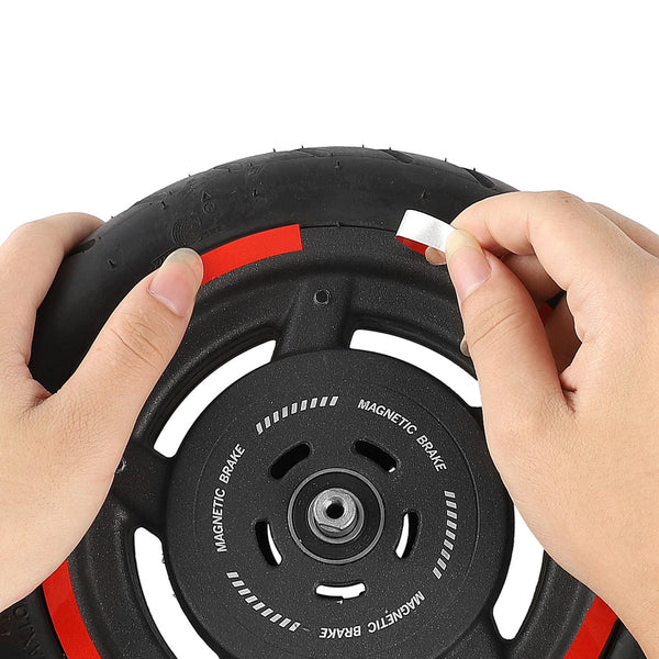 Wheel Hub Sticker Set For Scooter / Bike Electric Vehicle 2 Pcs White Accessories Parts