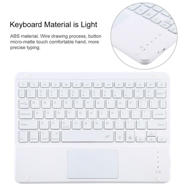 Bluetooth Tablet Case For Ipad 10.2 / Air 2019 With Touch Pad & Backlight Pen Holder Detachable Pink Laptop Cases & Bags