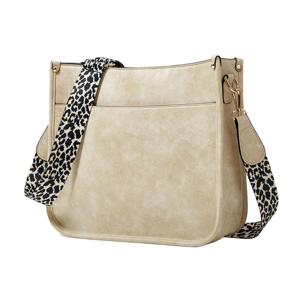 Leopard Print Waterproof Crossbody Tote Bag Khaki Women's Bags & Handbags