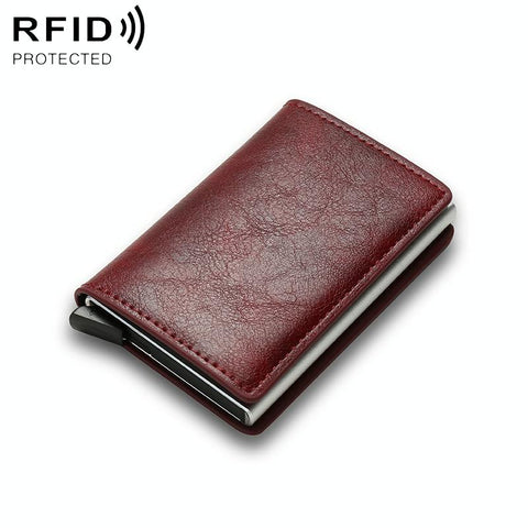 Carbon Fiber Rfid Wallet For Men Red Wallets