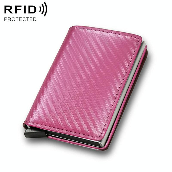 Carbon Fiber Rfid Wallet For Men Red Wallets