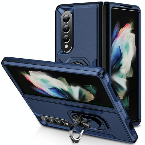 Shockproof Case With Holder Pc Tpu For Samsung Galaxy Z Fold4 5G Blue Cases Covers & Skins
