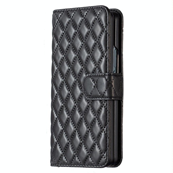 For Samsung Galaxy Z Fold4 5G Diamond Lattice Flip Wallet Case Blue Cases Covers & Skins