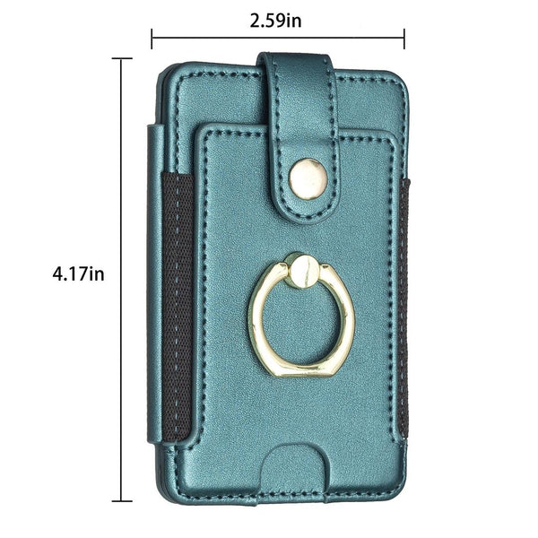 Metal Ring Card Bag Sticker For Mobile Phones Green Cases Covers & Skins