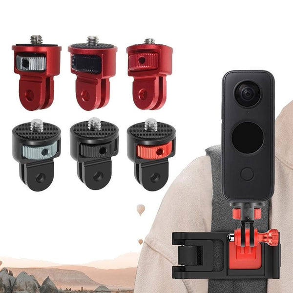 Universal Tripod Adapter For Action Cameras 1 / 4 Inch Screw Red Titanium Other Tripods & Supports