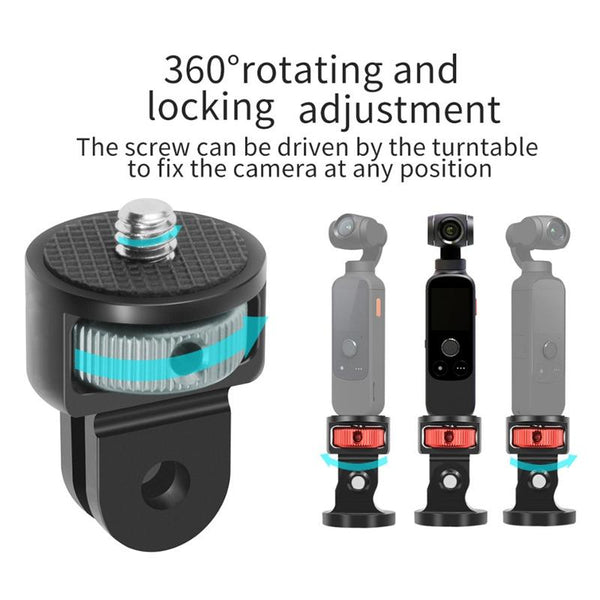 Universal Tripod Adapter For Action Cameras 1 / 4 Inch Screw Red Titanium Other Tripods & Supports