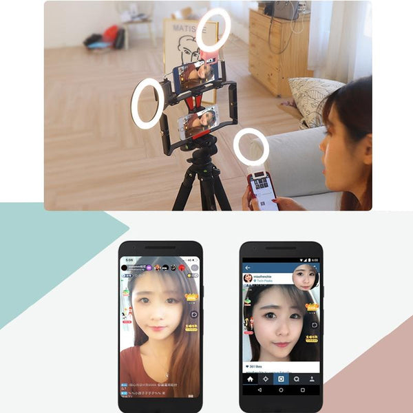 Xj18 Live Self Timer Led Fill Light Perfect For Streaming Pink Lighting Units