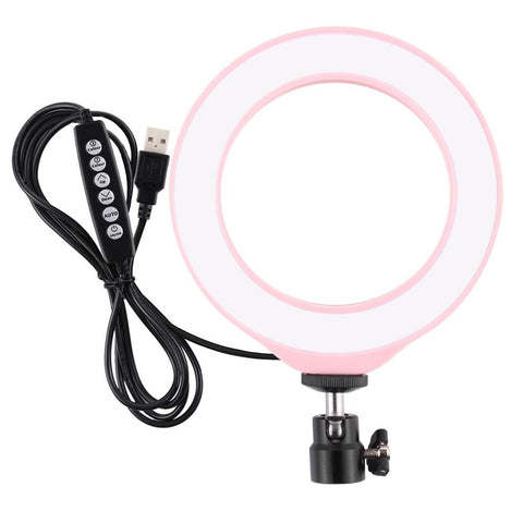 10 Mode Rgbw Led Ring Light With Tripod And Ball Head 4.7 Inch Curved Surface_Pink Other Lighting & Studio