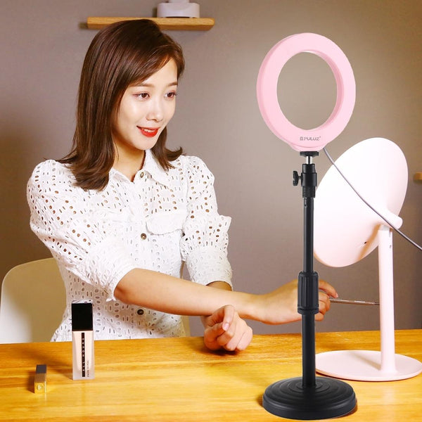 10 Mode Rgbw Led Ring Light With Tripod And Ball Head 4.7 Inch Curved Surface_Pink Other Lighting & Studio