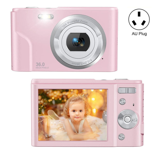 36Mp 2.7K Full Hd Digital Camera With 16X Zoom For Children 2.4 Inch Screen Pink Digital Cameras