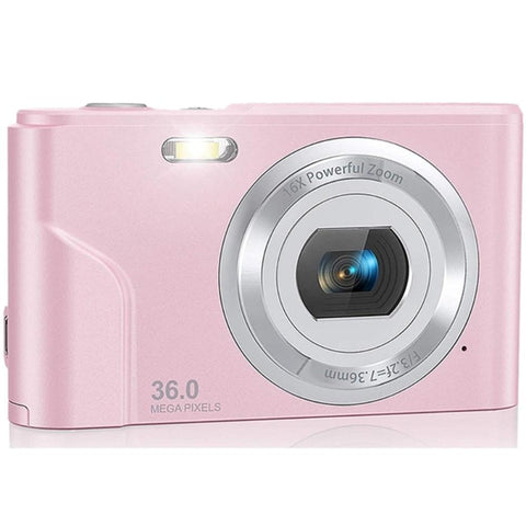 36Mp 2.7K Full Hd Digital Camera With 16X Zoom For Children 2.4 Inch Screen Pink Digital Cameras
