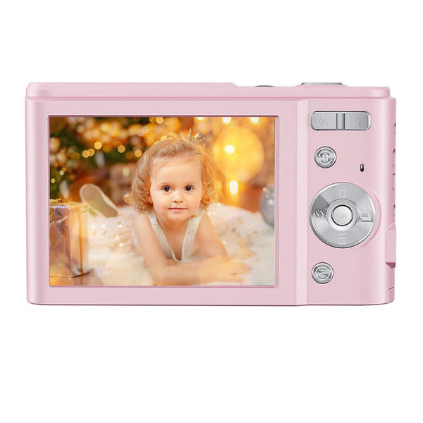 36Mp 2.7K Full Hd Digital Camera With 16X Zoom For Children 2.4 Inch Screen Pink Digital Cameras