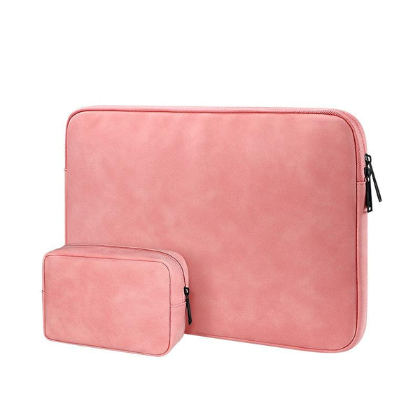 Parallel Deals Lightweight Waterproof Lambskin Laptop Sleeve Fits 14.1 15.4 Inches Deep Gray With Bag Laptop Cases & Bags