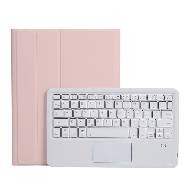 Bluetooth Keyboard Leather Case For Ipad Pro 10.5 With Touch Control Lambskin Texture Compatible 10.2 2021 & 2020 2019 / Air 3 Pink Keyboards
