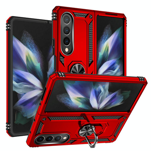 Tpu Pc Shockproof Phone Case For Samsung Galaxy Z Fold4 5G Red Other Mobile Accessories