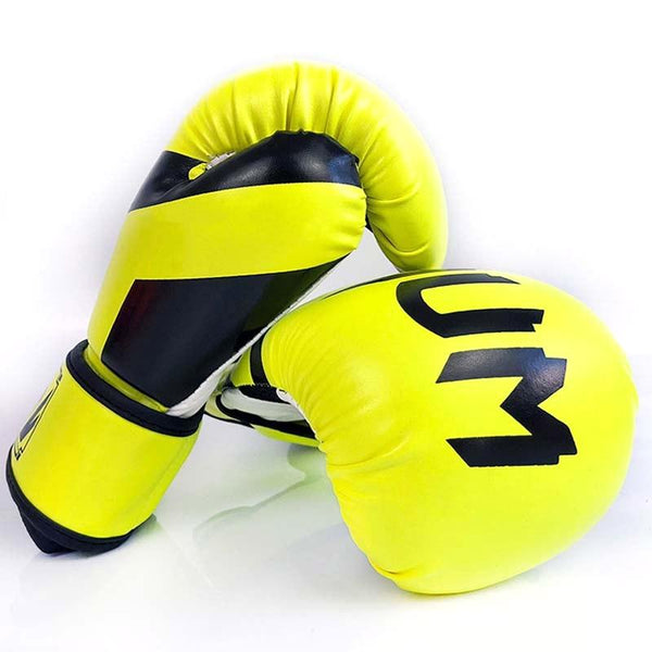 Professional Boxing Gloves For Adult Training 10Oz Muay Thai Fighting Fluorescent Yellow Gloves Boxing