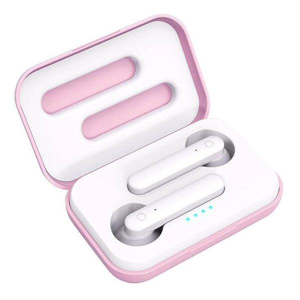 Wireless Touch Earphones With Magnetic Charging Box Bluetooth 5.0 Pink Earbuds