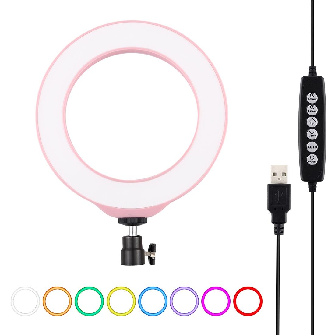 10 Mode Usb Led Ring Light With Tripod And Ball Head 6.2 Inch Diameter_Pink Other Lighting & Studio