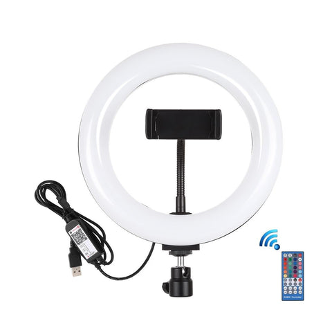 Black 7.9 Dual Colour Led Ring Light With Usb Dimmable For Vlogging And Photography Other Lighting & Studio