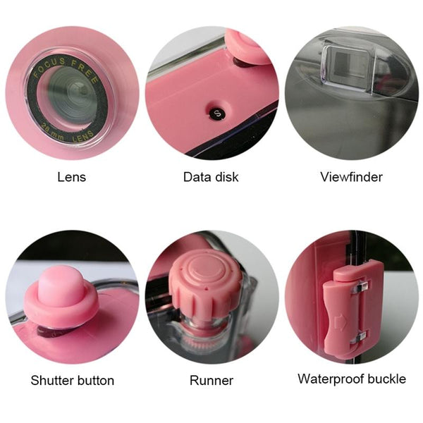 Waterproof Retro Film Camera For Kids Mini Point And Shoot Audio Video Digital Cameras