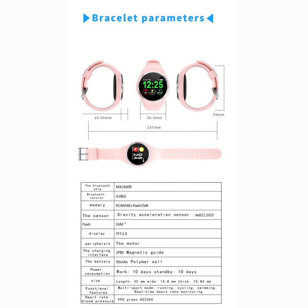 Tft Smartwatch Ip67 Waterproof Bluetooth Call Heart Bp Sleep Monitoring Pink Smart Watches