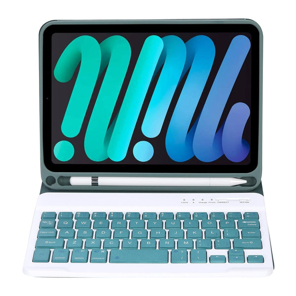 Ultra Thin Bluetooth Keyboard Tablet Case For Ipad Mini 6 With Stand And Pen Slot Candy Colour Pink Laptop Cases & Bags