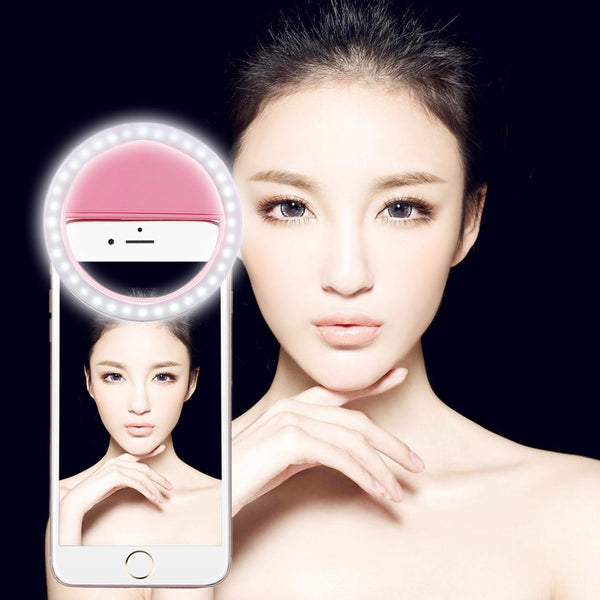 Clip Beauty Light For Smartphones Usb Cable Pink Selfie Lights