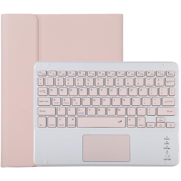Bluetooth Keyboard & Tablet Case For Ipad 10.2 / Air 2019 Detachable Touch Pad Pen Slot Holder Pink Leather Keyboards