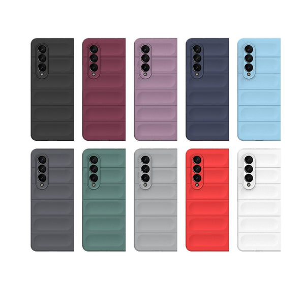 For Samsung Galaxy Z Fold4 5G Foldable Shockproof Phone Case With Magic Shield Slim Design Light Blue Other Mobile Accessories