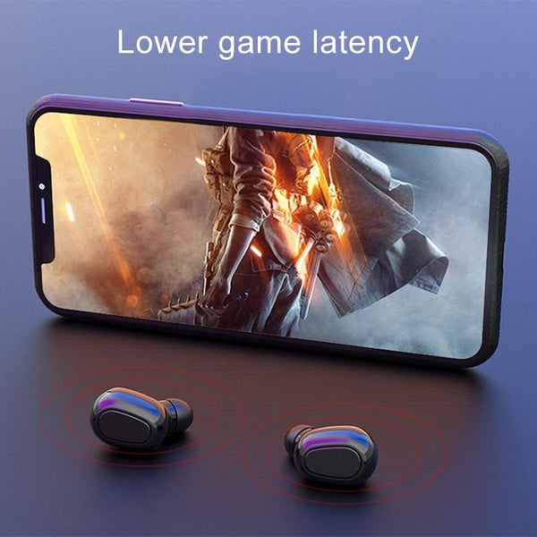 Wireless Bluetooth Earphones With 9D Sound And Charging Box Pink Earbuds