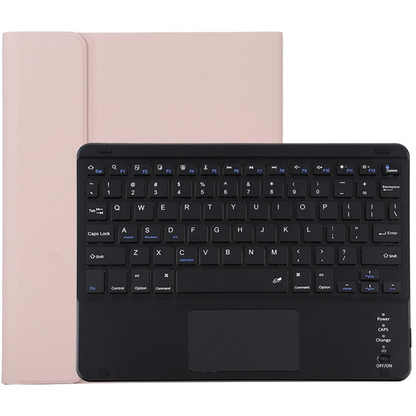 Bluetooth Keyboard & Tablet Case For Ipad 10.2 / Air 2019 Detachable Touch Pad Pen Slot Holder Microfiber Leather Pink Black Keyboards