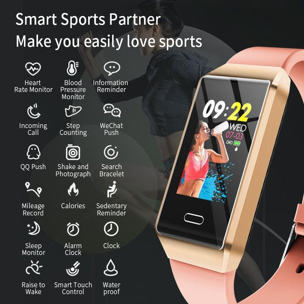 Waterproof Smart Bracelet With Tft Screen 6 Inches Pink Smart Watches