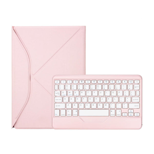 Bluetooth Keyboard Leather Tablet Case With Pen Slot Pink Keyboards