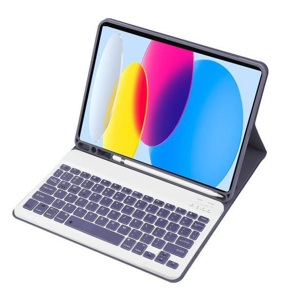 Parallel Deals Ultra Thin Bluetooth Keyboard Leather Tablet Case For Ipad 10.9 2022 With Pen Slot Pink Laptop Cases & Bags