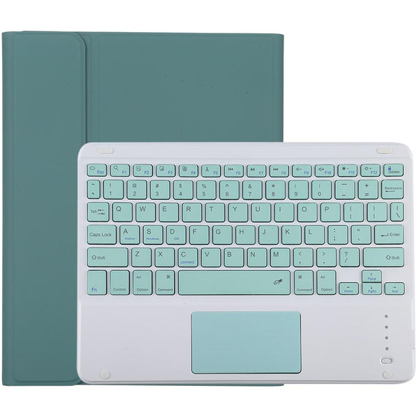 Bluetooth Keyboard & Tablet Case For Ipad 10.2 / Air 2019 Detachable Touch Pad Pen Slot Holder Microfiber Leather Pink Light Green Keyboards