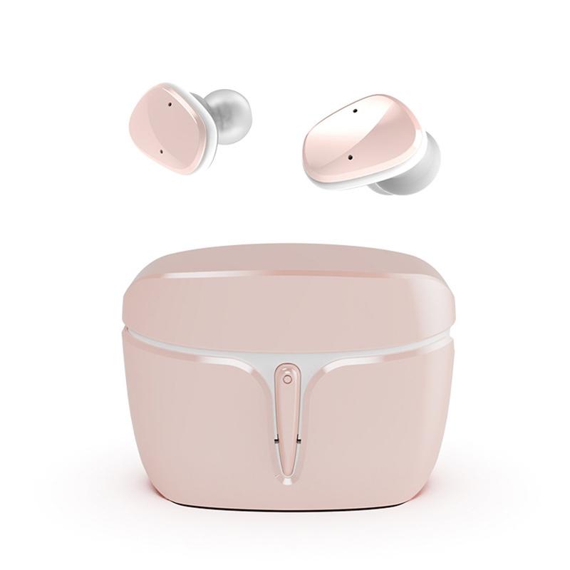 Waterproof True Wireless Bluetooth Earphones Sports 5.0 Pink Earbuds