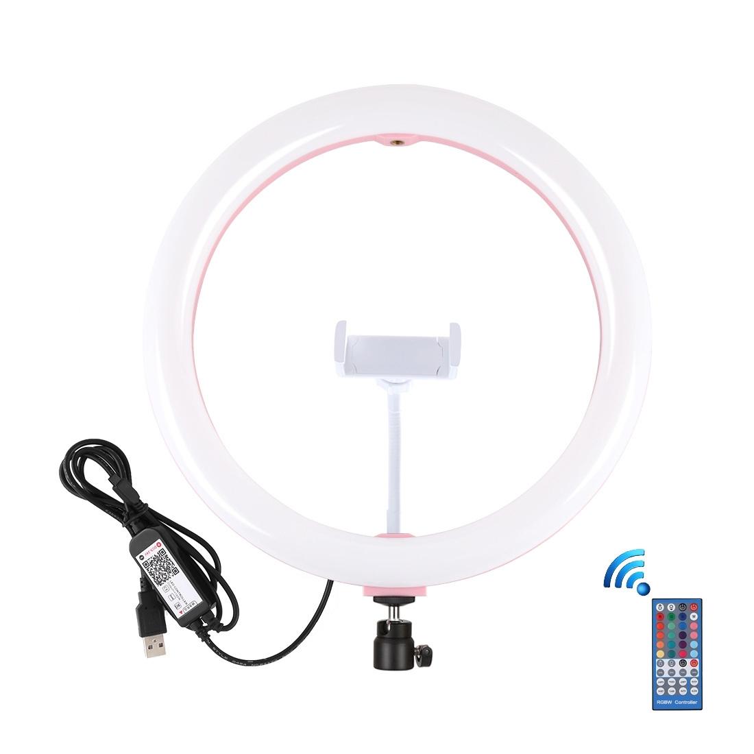 Pink 11.8 Dual Temp Led Ring Light With Tripod & Remote Other Lighting & Studio