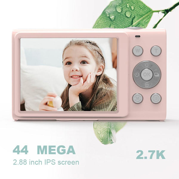 Full Hd 1080P Digital Camera With 44Mp 16X Zoom 2.4 Inch Screen For Children_Pink Digital Cameras